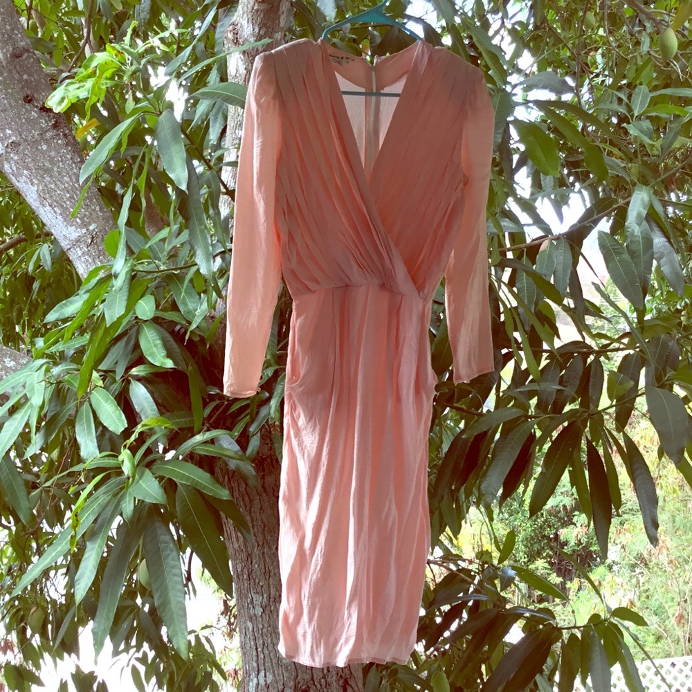 Vintage 1980 Jacquelyn & Grace Silk dress pink